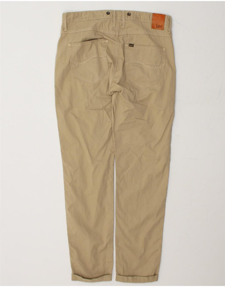 LEE Mens Straight Casual Trousers W26 L33 Beige Cotton Vintage Lee and Second-Hand Lee from Messina Hembry 