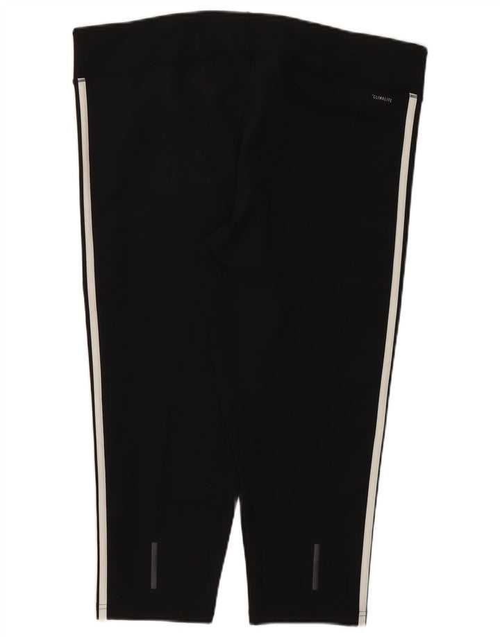 Adidas Mulher Climalite Capri Leggings UK 24/26 2XL Preto Poliéster