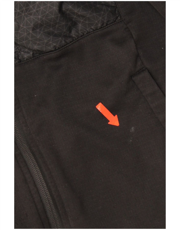 Suéter masculino The North Face com capuz e zíper gráfico pequeno preto geométrico