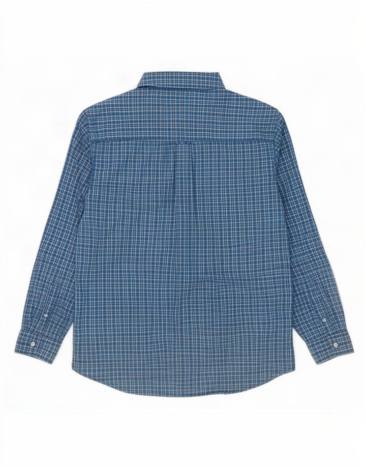 Camisa masculina Chaps grande algodão xadrez azul
