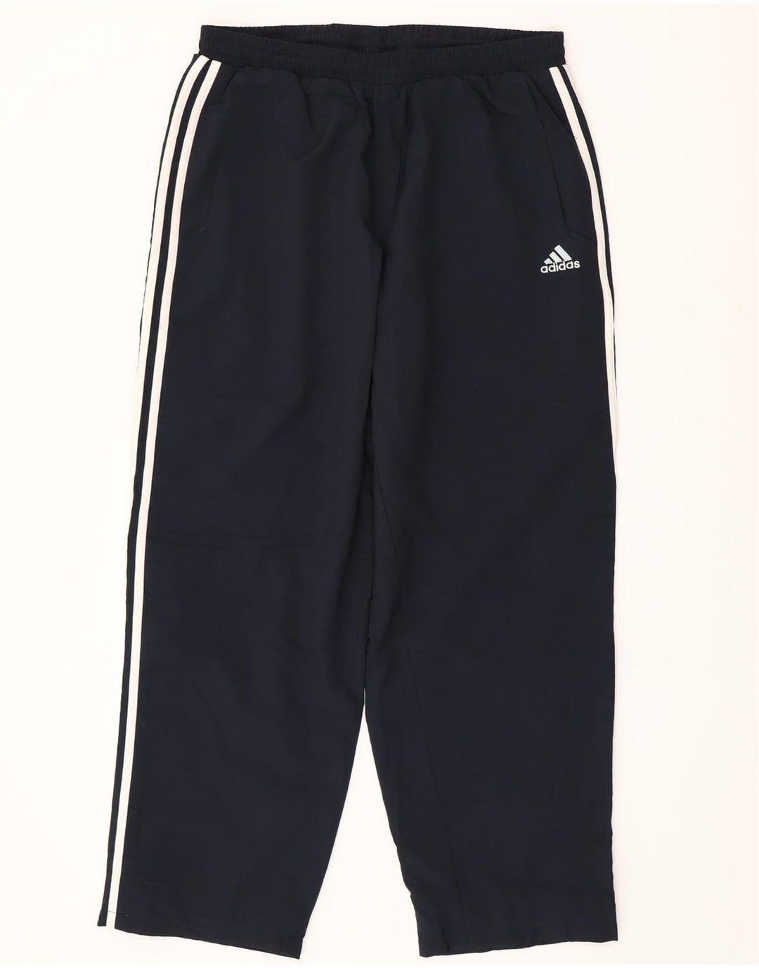 Calças de treino masculinas ADIDAS UK 40/42 poliéster azul marinho médio