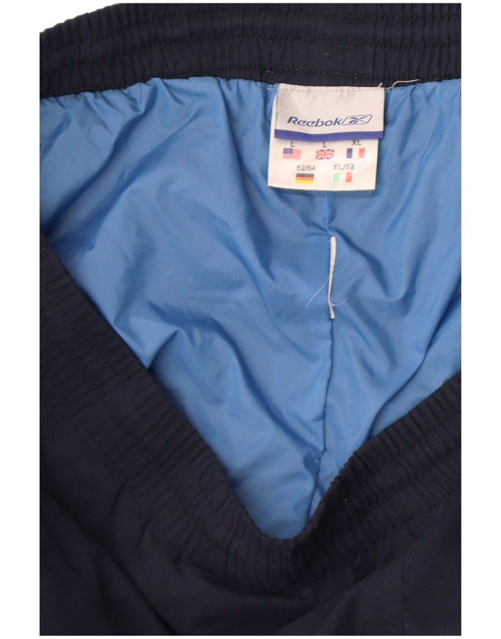 Calça de treino masculina Reebok Joggers grande azul marinho