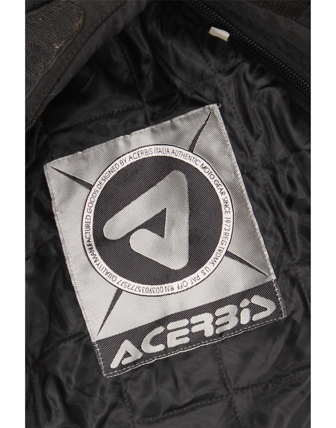 Jaqueta masculina Acerbis Motorstyle Graphic Racer UK 44 2XL preta poliamida
