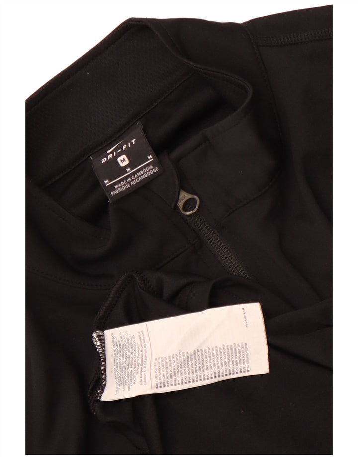 Nike Mens Dri Fit Tracksuit Top Jacket Médio Preto Poliéster