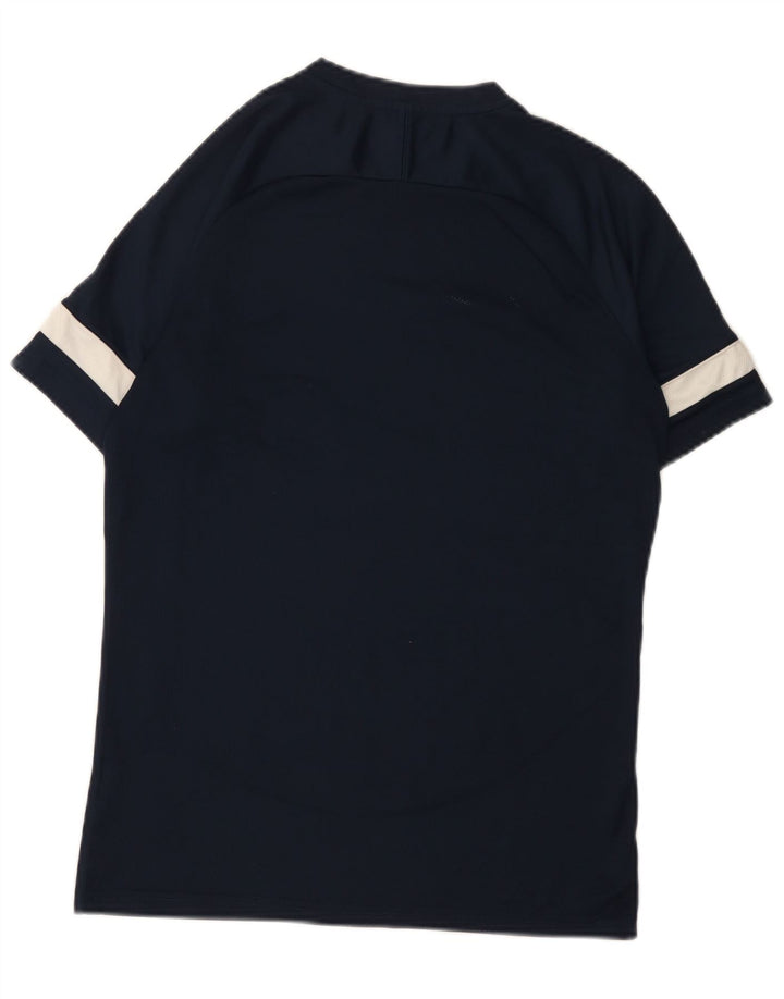 Camiseta Nike Masculina Dri Fit Top Médio Azul Marinho Colourblock Poliéster