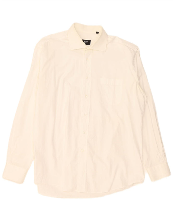 Camisa masculina Hugo Boss tamanho 44 17 1/2 XL branca