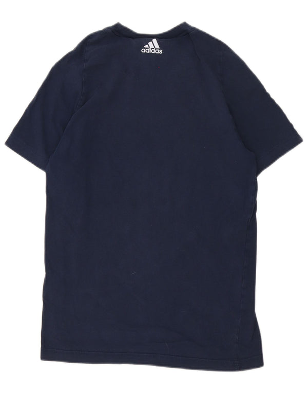 Adidas Mens Graphic T-Shirt Top XS Azul Marinho Algodão