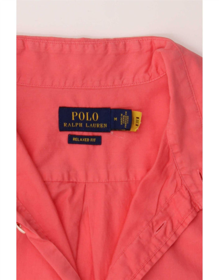 Polo Ralph Lauren Camisa masculina de ajuste relaxado rosa médio