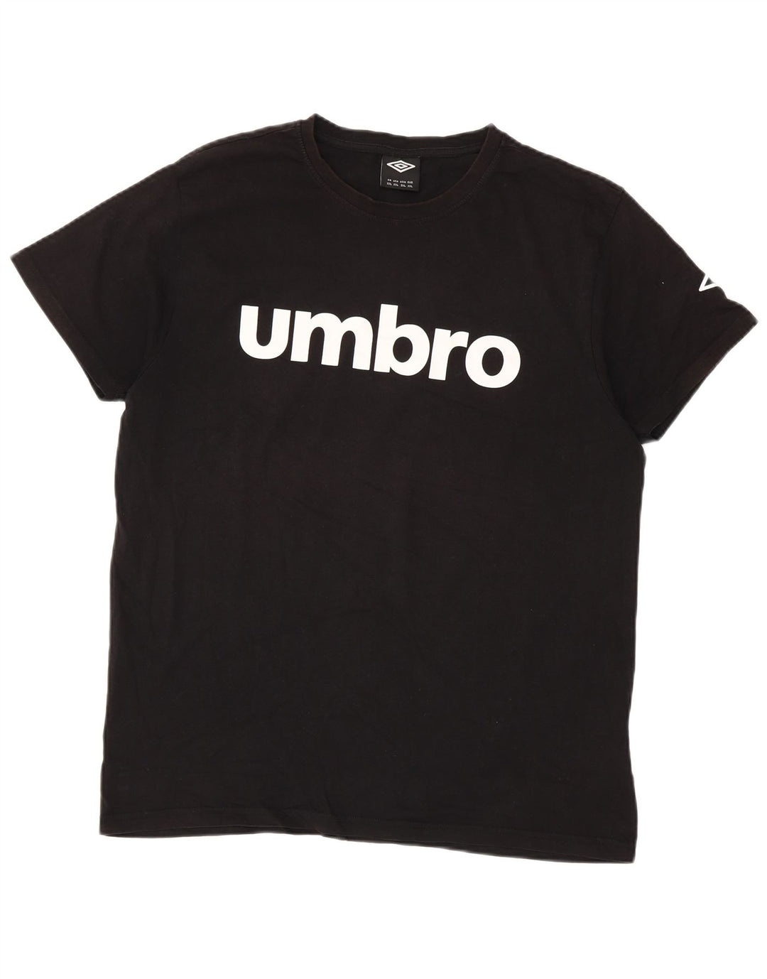 Camiseta gráfica masculina UMBRO Top 2XL algodão preto
