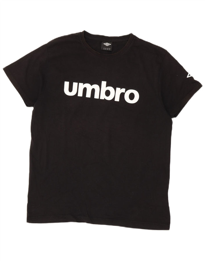 Camiseta gráfica masculina UMBRO Top 2XL algodão preto