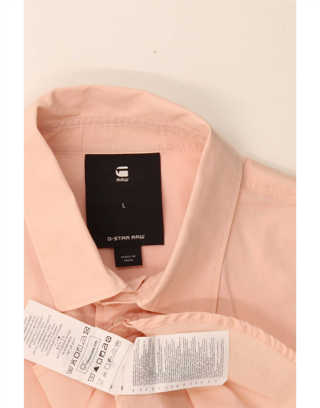 Camisa feminina G-Star UK 16 grande algodão rosa