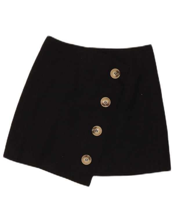 Saia feminina Topshop UK 6 XS W26 algodão preto