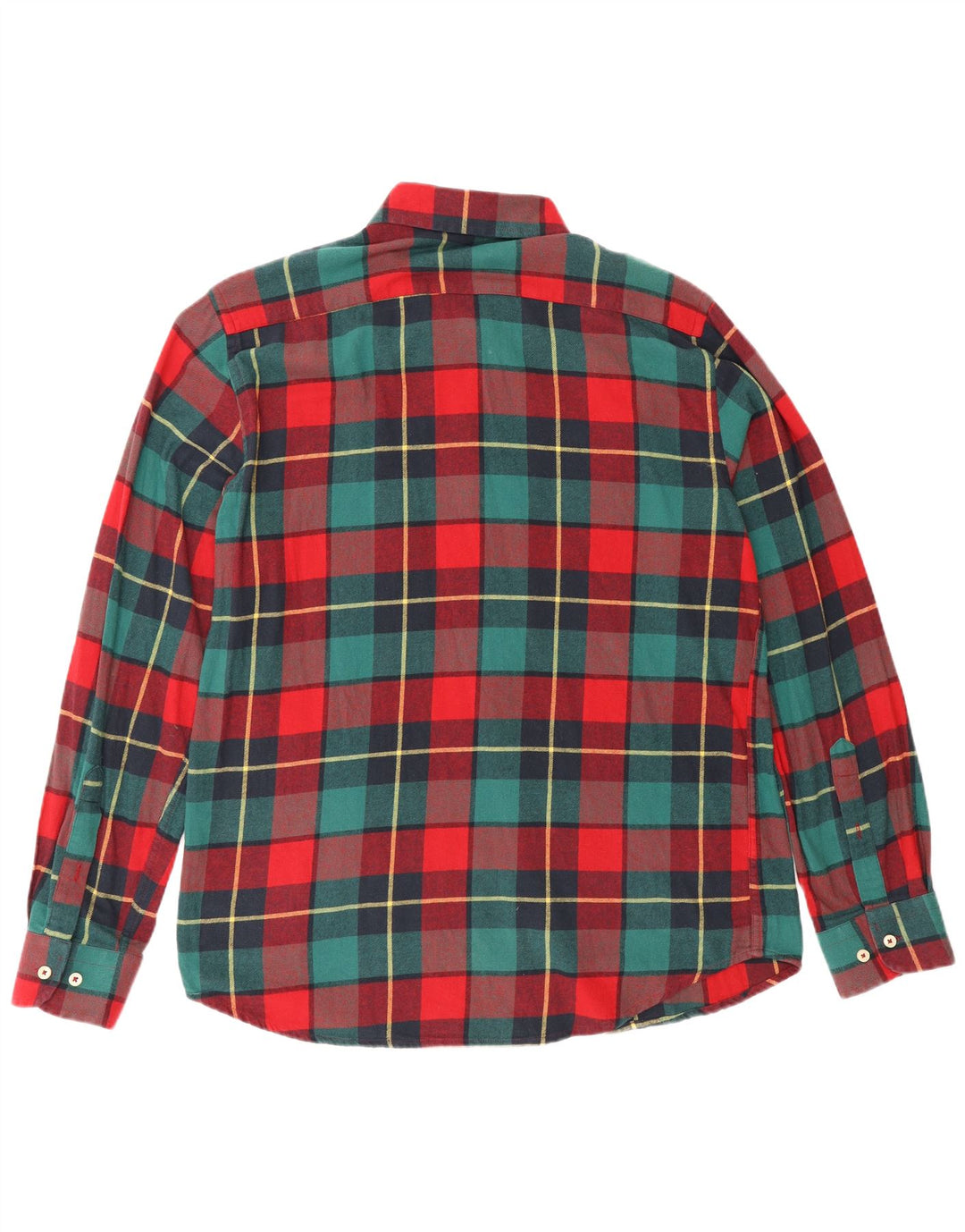 Camisa masculina Carrera grande xadrez multicolorida de algodão