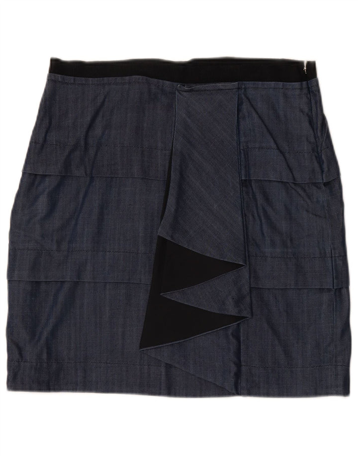 Max&Co. Saia Peplum Feminina Grande W32 Viscose Azul Marinho