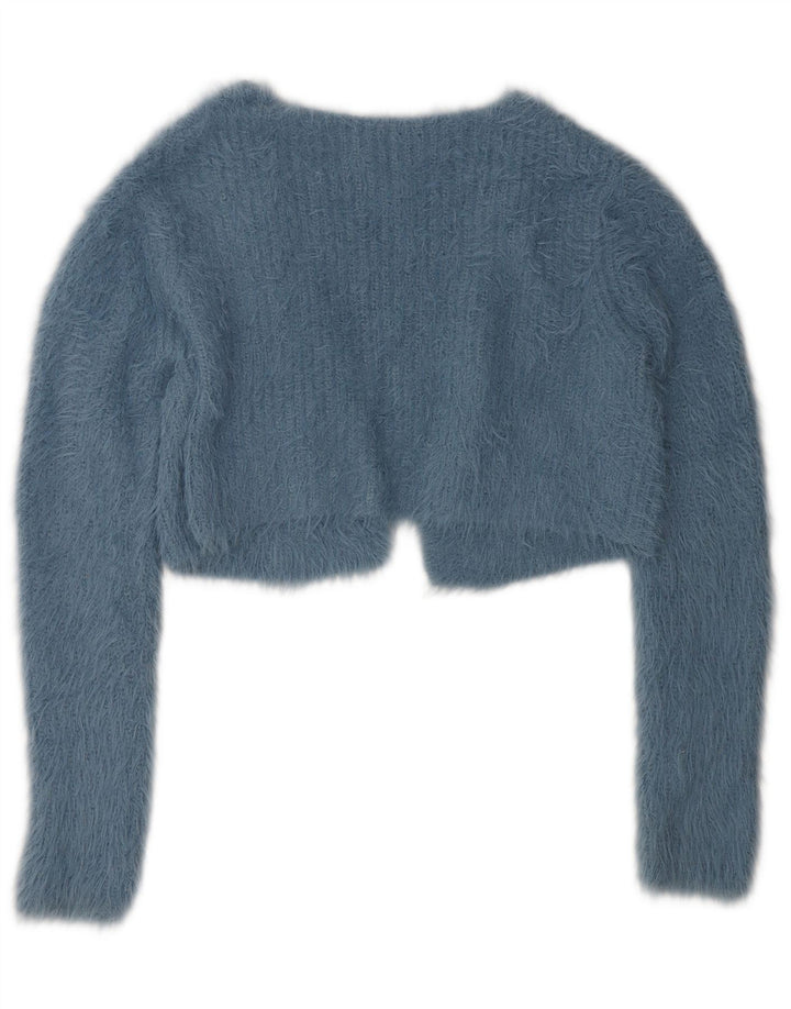 Bolero Jumper feminino Zara UK 10 pequeno azul