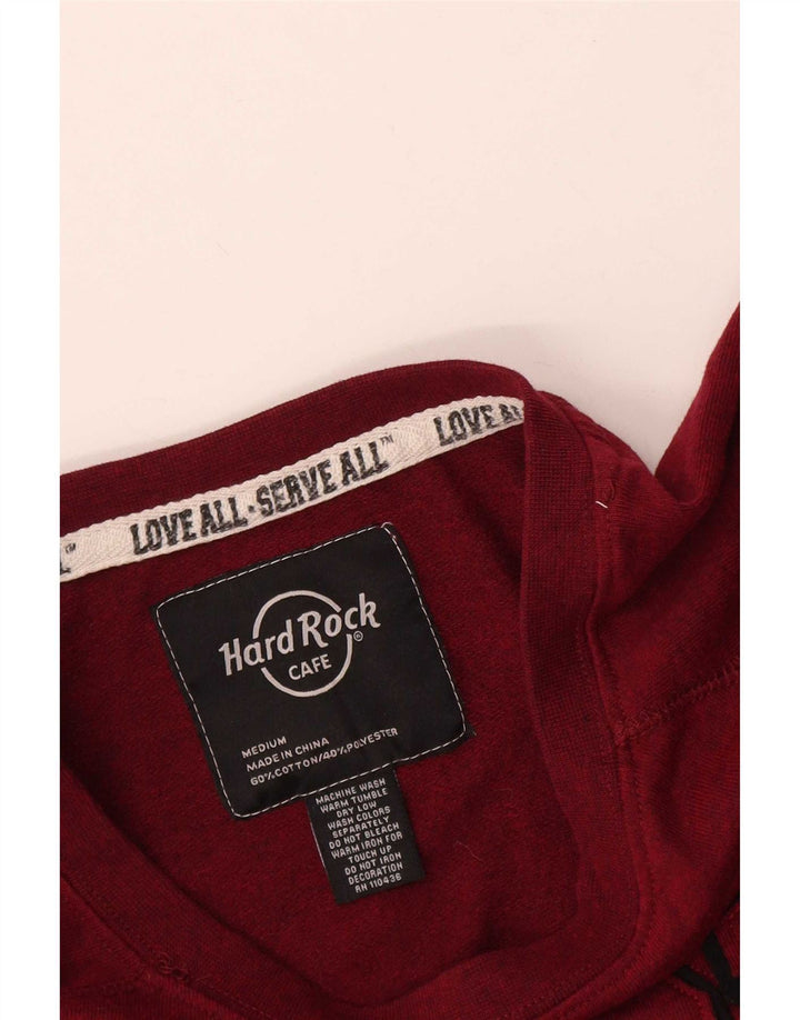 Hard Rock Cafe feminino Phoenix moletom jumper Reino Unido 14 médio Borgonha