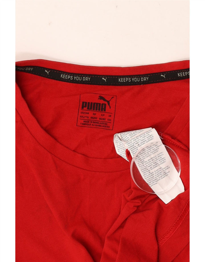 Camiseta masculina Puma Top 2XL algodão vermelho