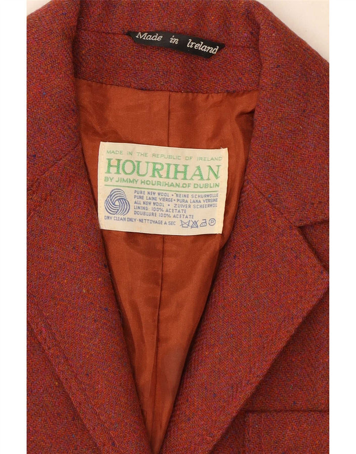 Jaqueta blazer feminina Jimmy Hourihan com 3 botões Reino Unido 8 pequenas manchas vermelhas