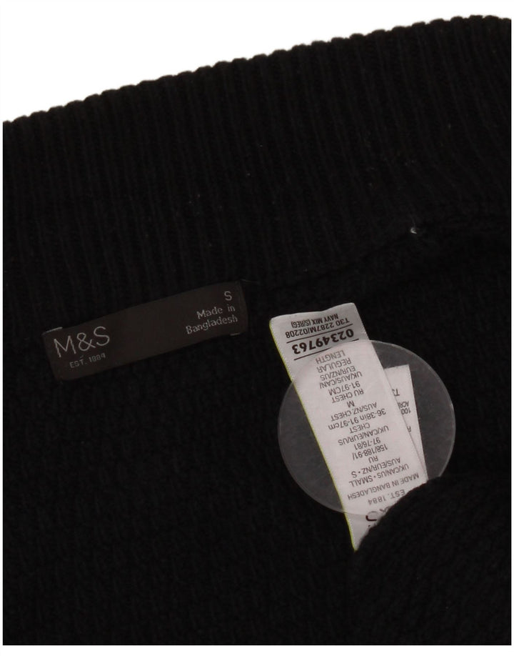 Suéter cardigã masculino Marks & Spencer pequeno azul marinho acrílico