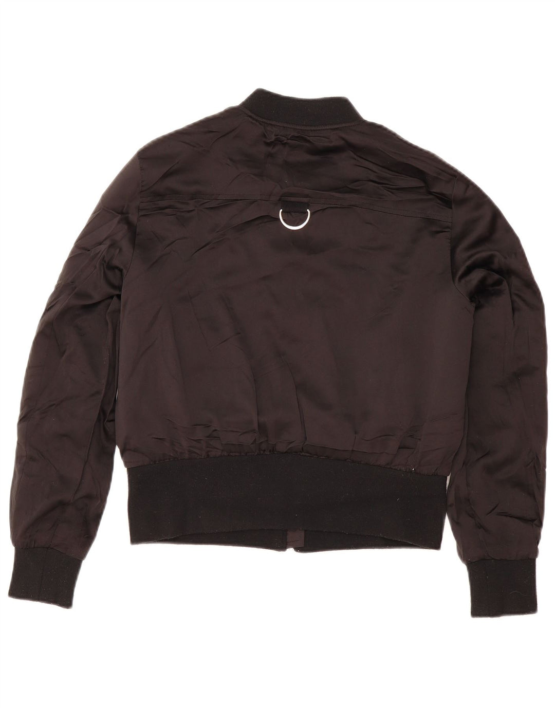 Jaqueta bomber feminina Zara UK 14 poliéster preto médio