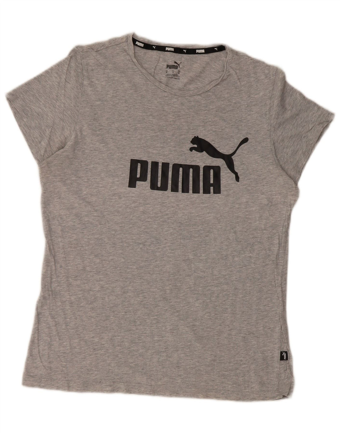 Camiseta feminina PUMA com estampa gráfica UK 14 cinza médio