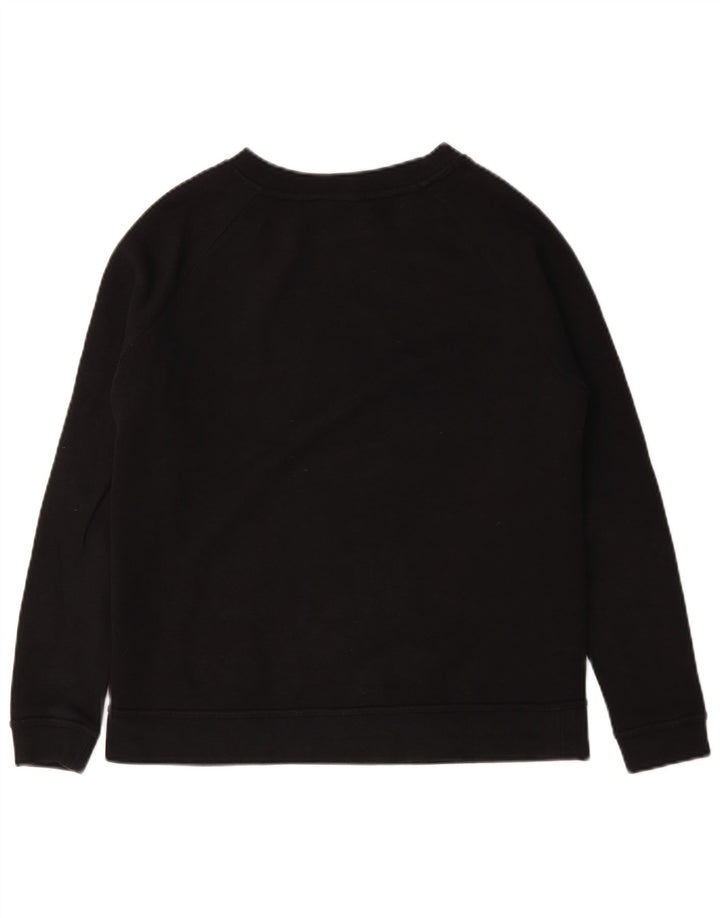 Nike feminino gráfico oversized moletom jumper reino unido 10 pequeno algodão preto