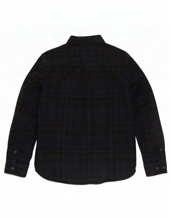 Camisa masculina de flanela The North Face, algodão xadrez médio azul marinho