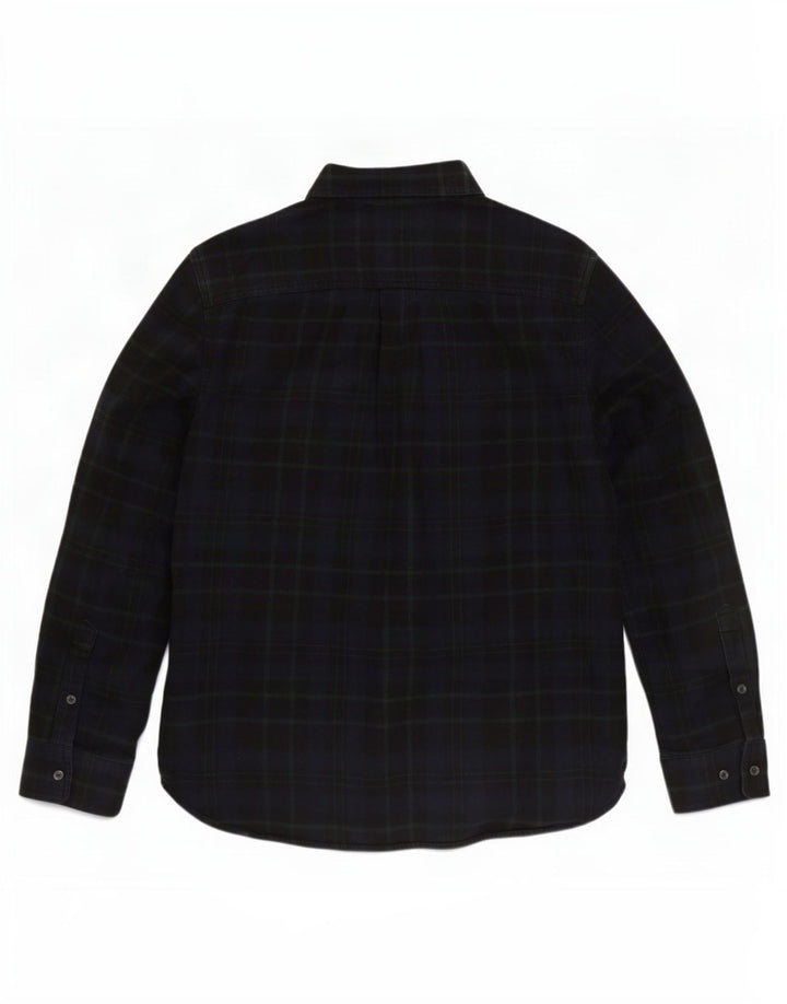 Camisa masculina de flanela The North Face, algodão xadrez médio azul marinho