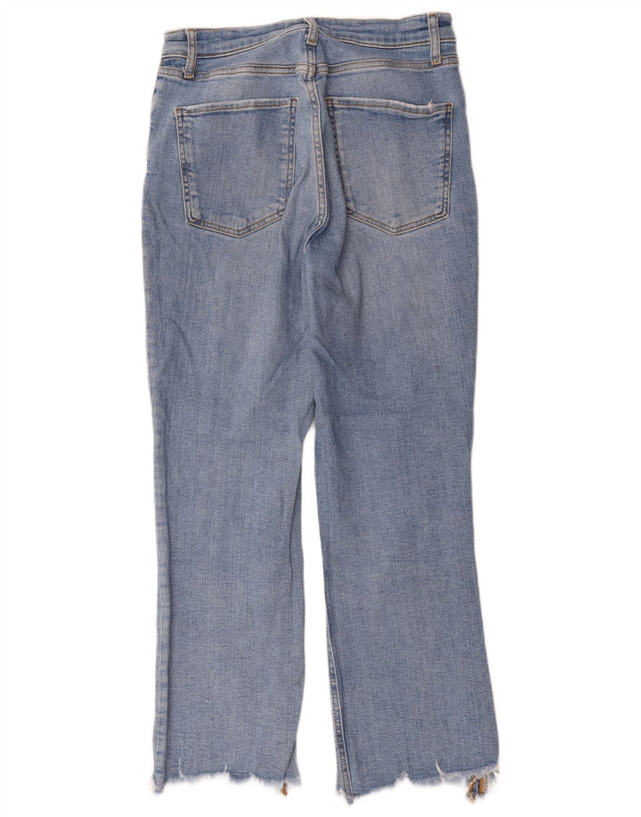 Calça jeans reta feminina Zara EU 40 médio W30 L26 azul