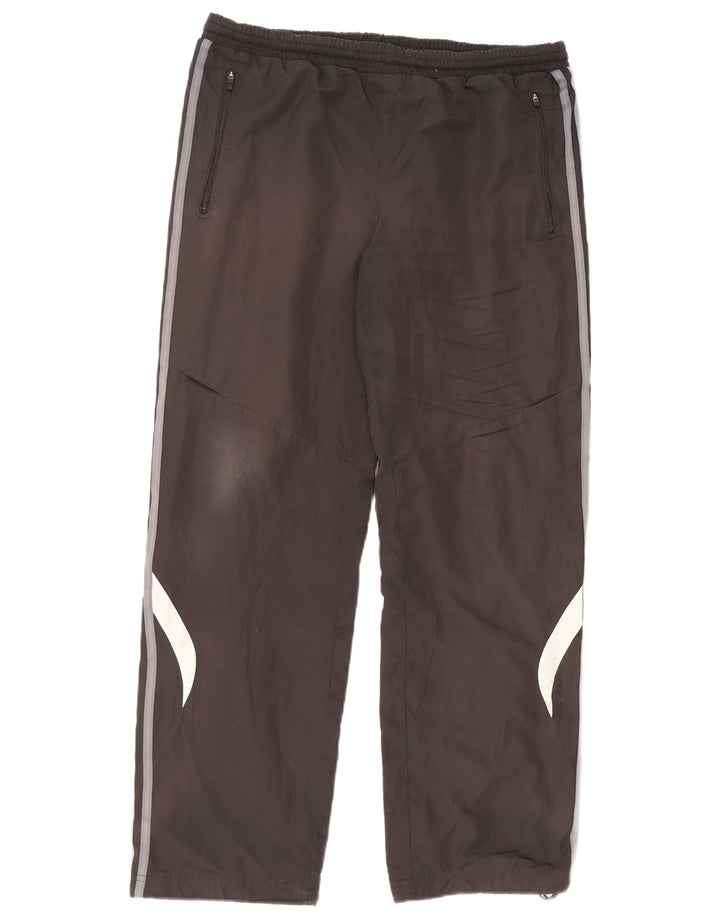 Calça de treino masculina Adidas médio preto colorblock poliéster