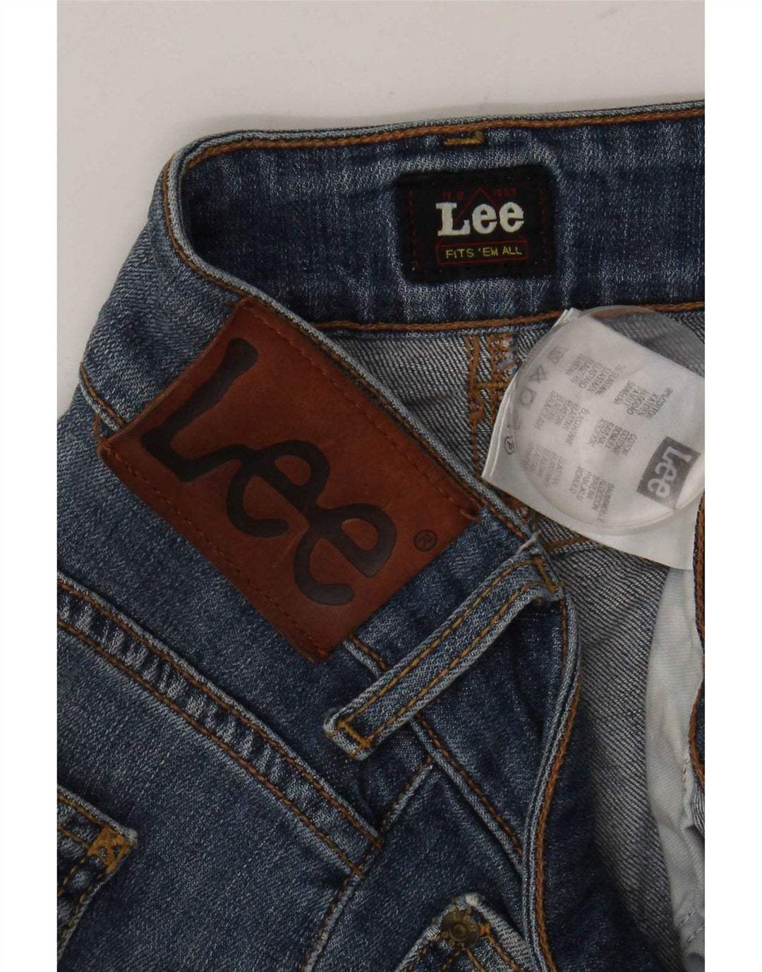 Lee Womens Amy Straight Jeans W30 L29 Azul Algodão