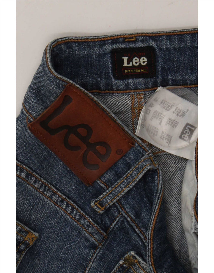 Lee Womens Amy Straight Jeans W30 L29 Azul Algodão