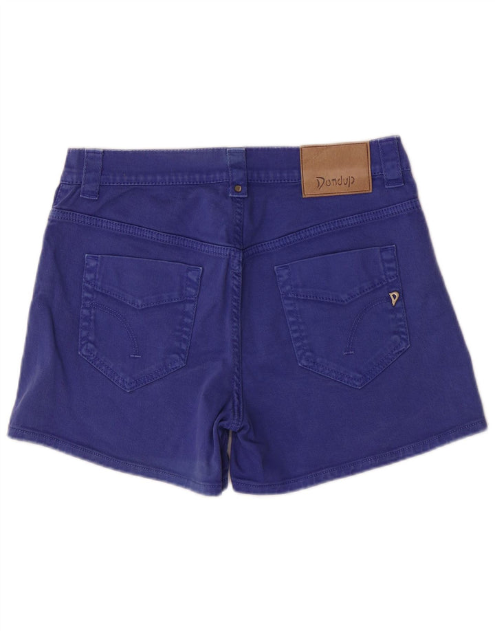 Shorts jeans Dondup feminino regular fit Reino Unido 12 médio W29 algodão azul