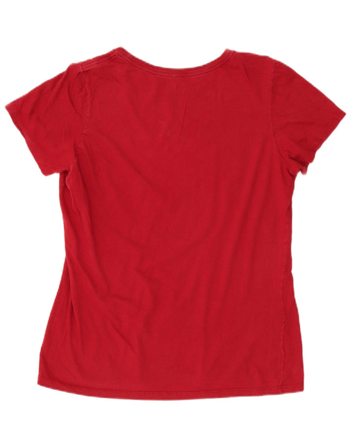 Camiseta feminina Nike Slim Fit com estampa gráfica UK 18 XL algodão vermelho