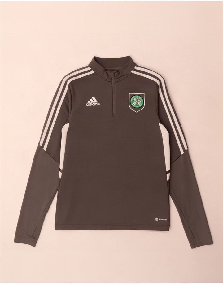 Top de treino Adidas Boys Graphic Pullover 13-14 anos cinza