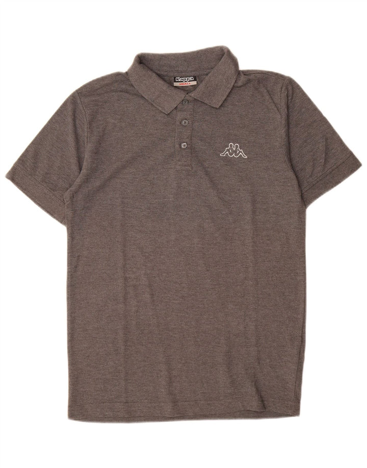 Camisa polo masculina Kappa pequena cinza poliéster