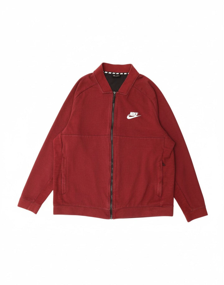 NIKE Mens Tracksuit Top Jacket XL Marrom Algodão