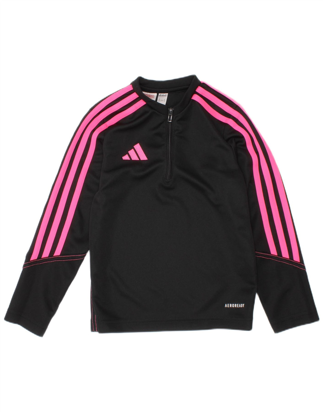 Adidas Meninas Aeroready Zip Neck Pullover Treino Top 5-6 Anos Preto
