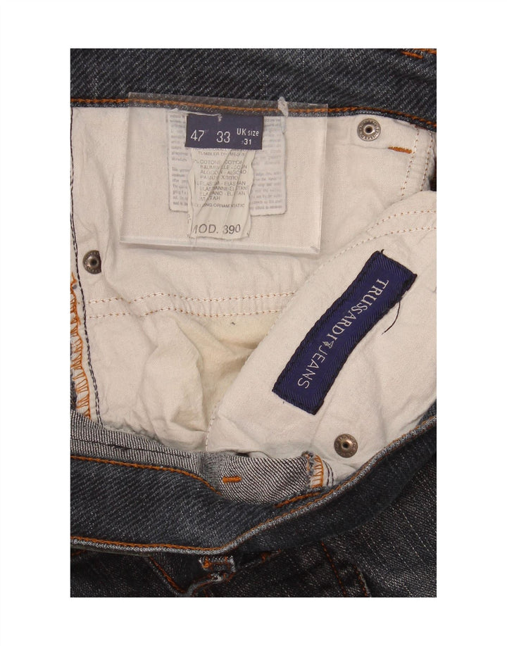 Jeans retos masculinos TRUSSARDI W31 L27 algodão azul