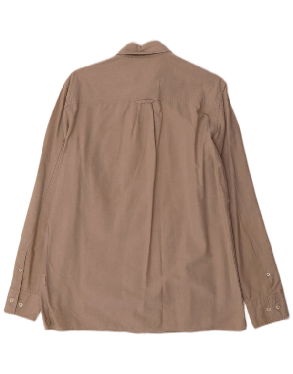 Camisa masculina Massimo Dutti algodão bege médio