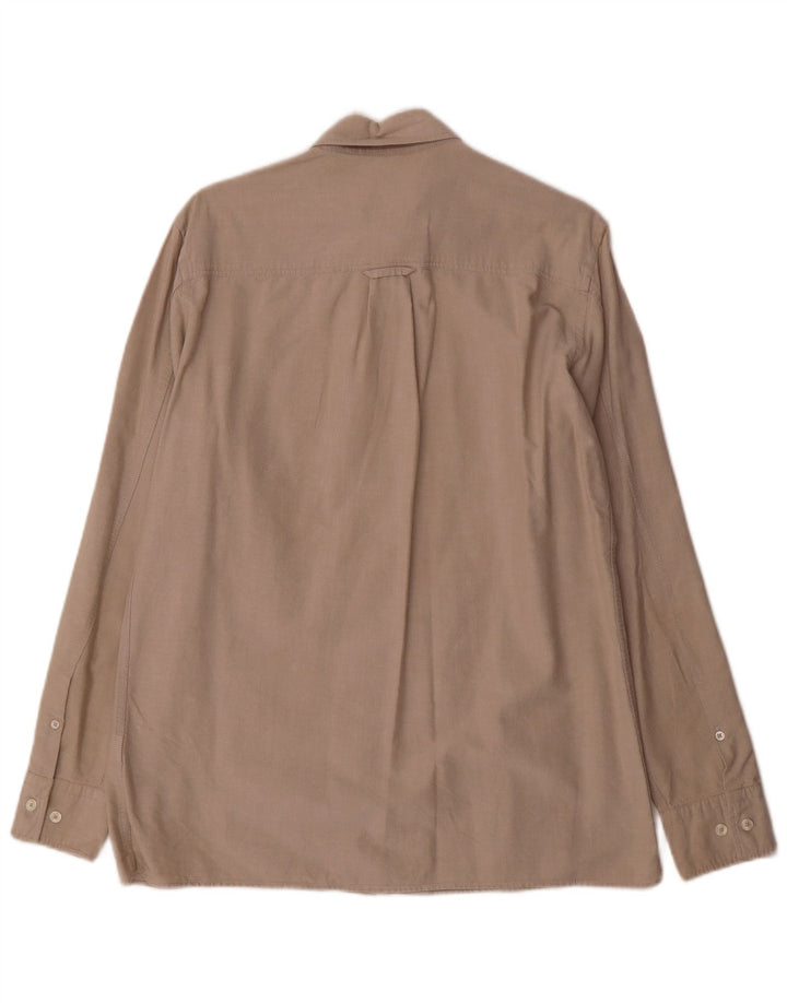 Camisa masculina Massimo Dutti algodão bege médio