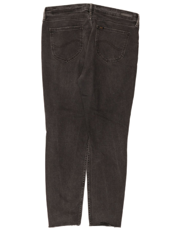 Lee Womens Scarlett Distressed Skinny Jeans W32 L26 Grey Cotton