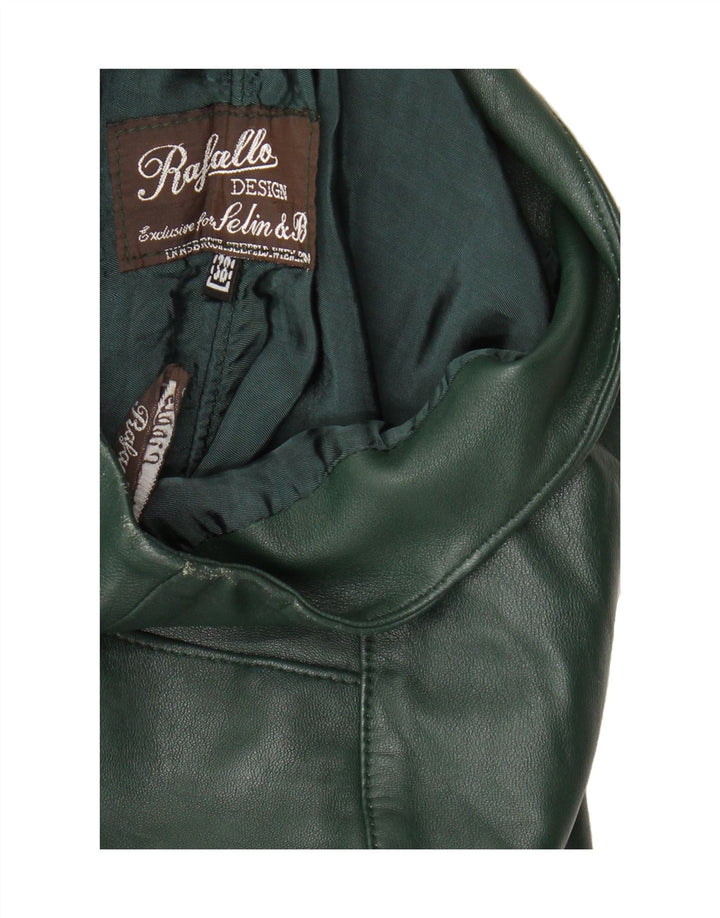 RAFFAELLO Womens Leather Skirt IT 38 XS W26 Green Leather Vintage Raffaello and Second-Hand Raffaello from Messina Hembry 