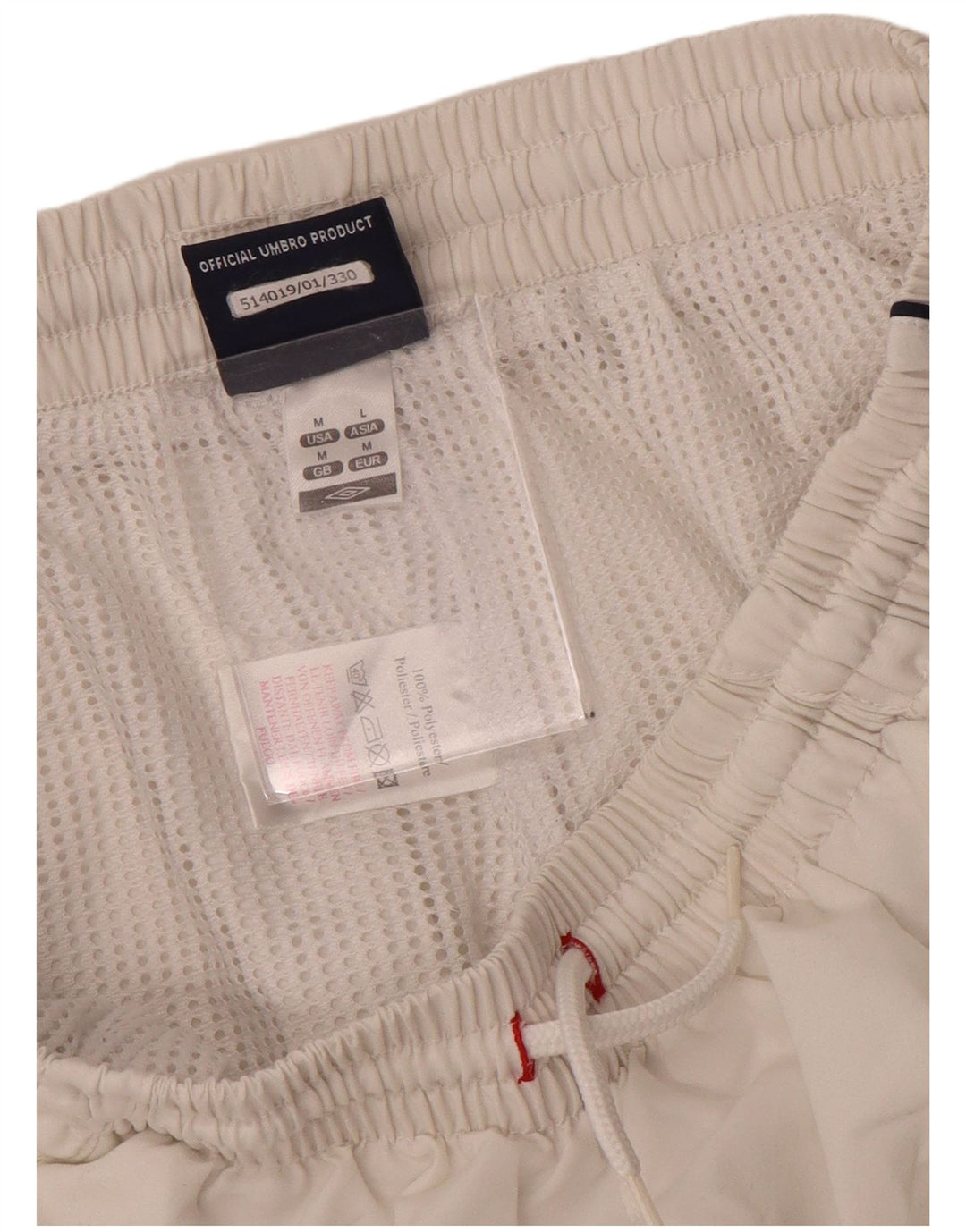 Umbro Mens Graphic Natação Shorts Médio Poliéster Branco