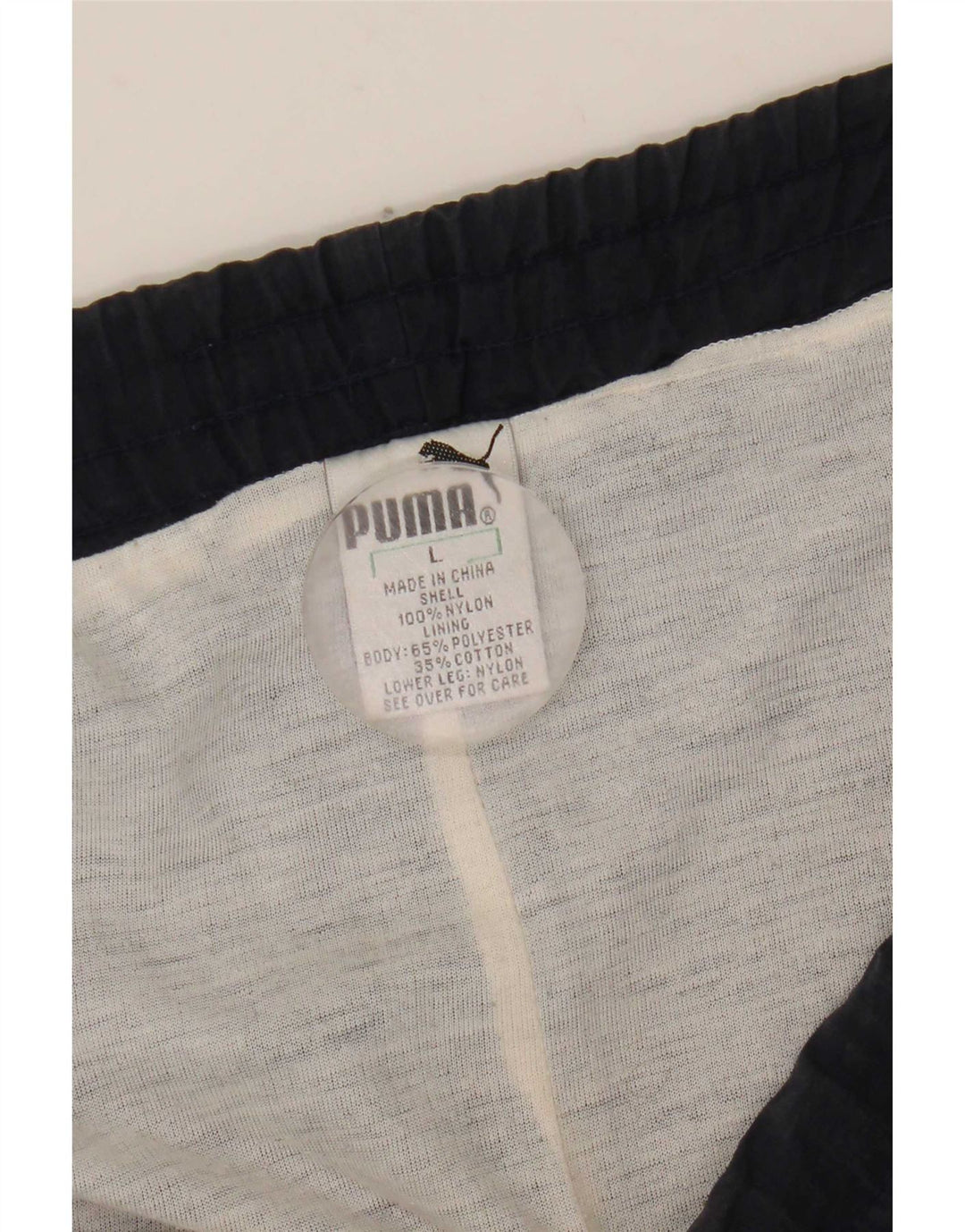 Calça de treino masculina Puma grande azul marinho nylon