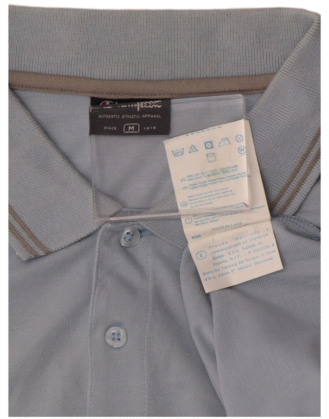 Camisa polo masculina Champion algodão azul médio