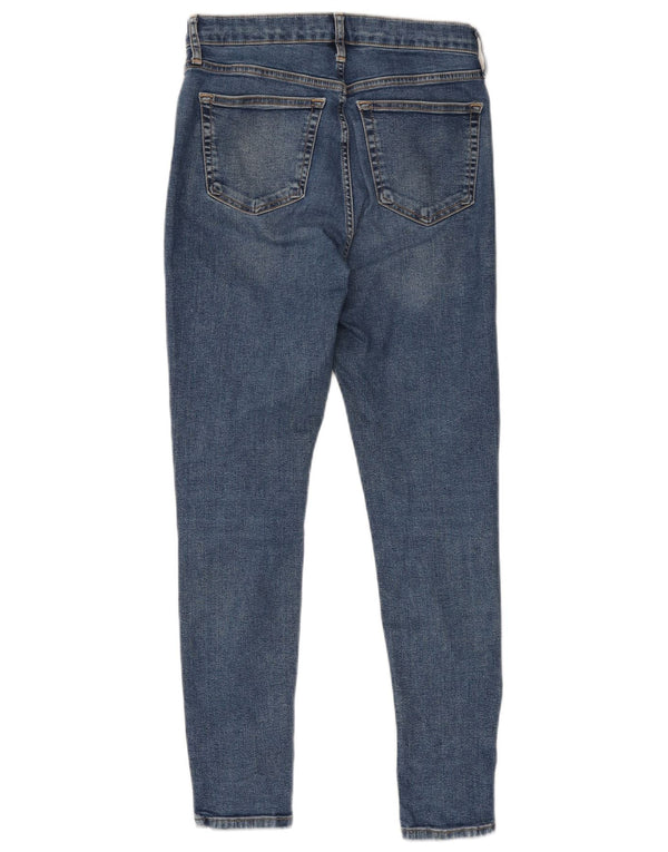 Topshop Jeans Skinny Feminino Reino Unido 12 Médio W30 L27 Algodão Azul