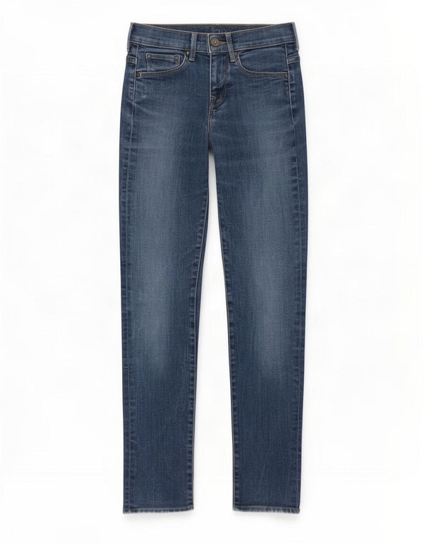 Jeans skinny feminino Levi's W26 L29 algodão azul