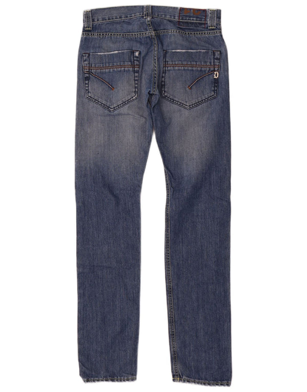 Dondup Mens Slim Jeans W31 L33 Azul Algodão