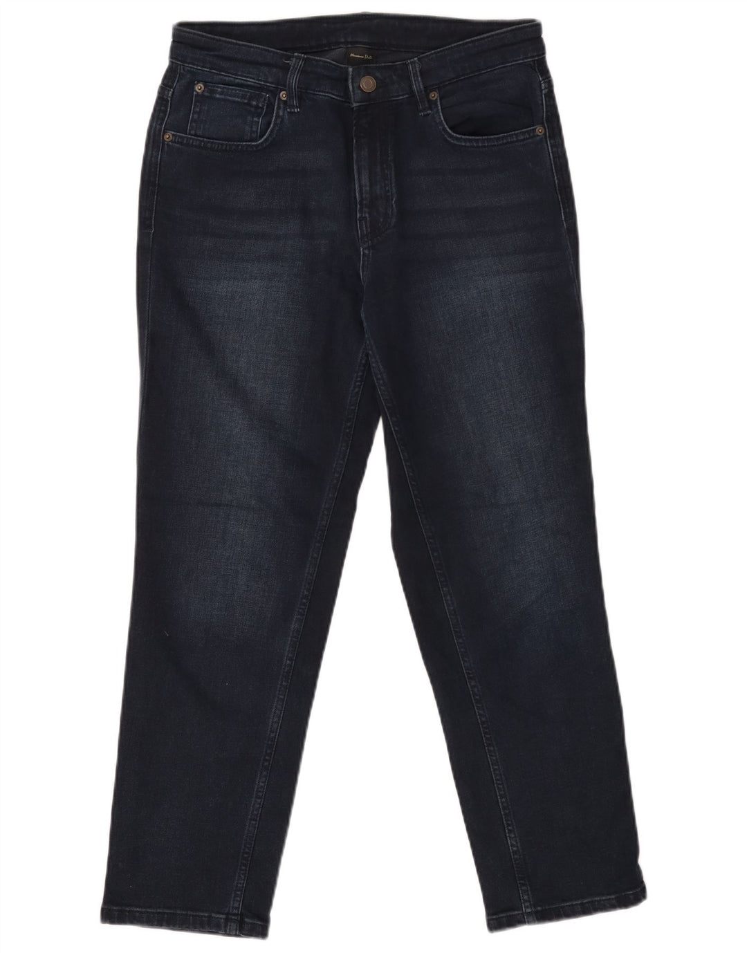 Calça jeans feminina MASSIMO DUTTI EU 40 médio W30 L27 algodão azul marinho
